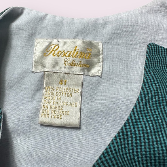 Toddler Rosalina Collection Teal Cow Farm Fence Print Tank Dress Size 4T - Picture 9 of 9